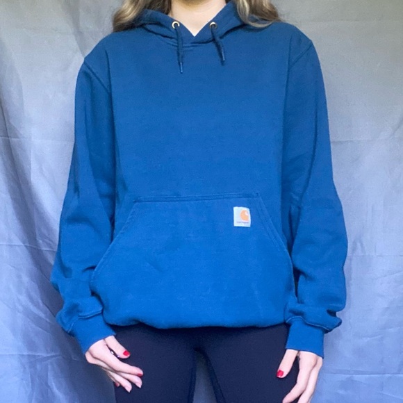 Carhartt Classic Small Blue Original Fit Sweatshirt Hoodie - Picture 4 of 8